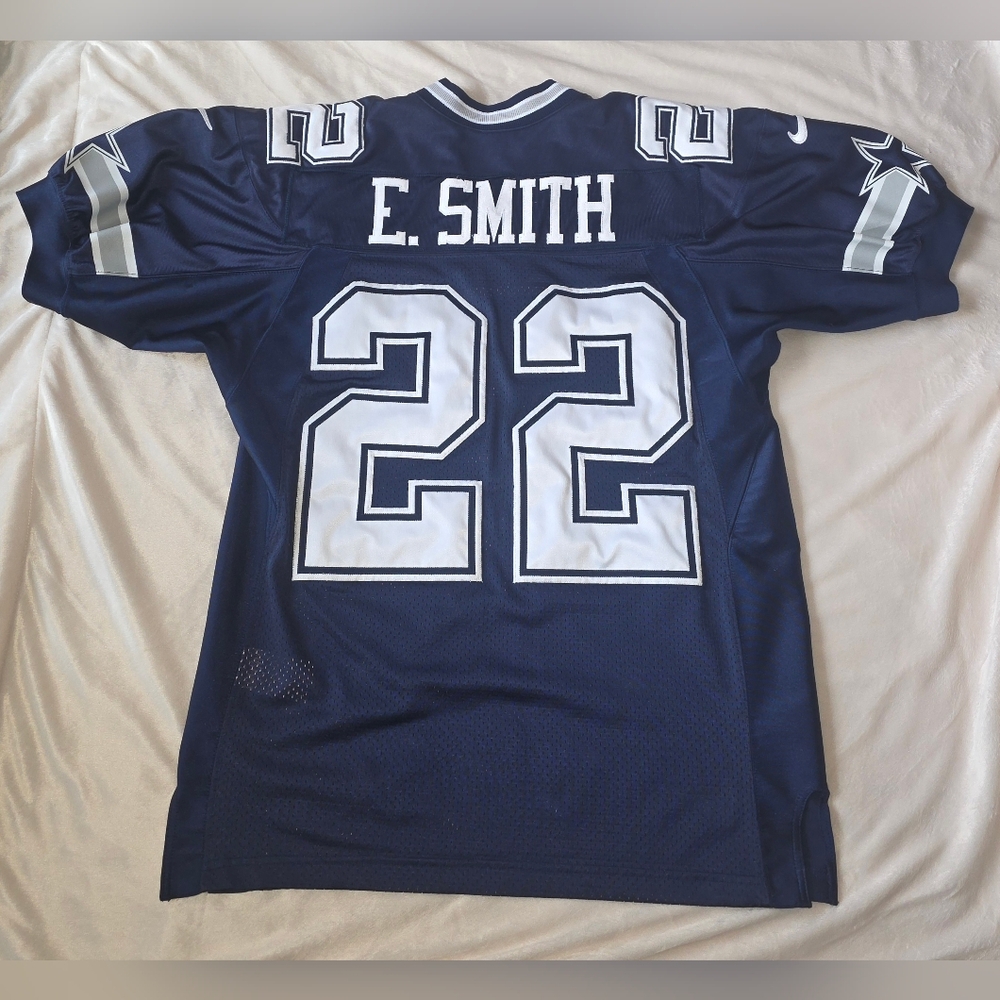 VINTAGE Nike Emmitt Smith Cowboys Authentic Pro Line Jersey Navy Blue Large - Picture 2 of 14